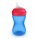Cana cu tetina moale rezistenta la muscaturi Philips Avent, +9 luni, Albastru, 300 ml, SCF802/01, Philips 497935