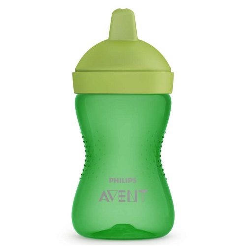 Cana cu tetina dura Philips Avent, +18 luni, verde, 300 ml, SCF804/03, Philips