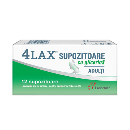 Supozitoare cu glicerina pentru adulti 4Lax, 12 bucati, Solacium Pharma