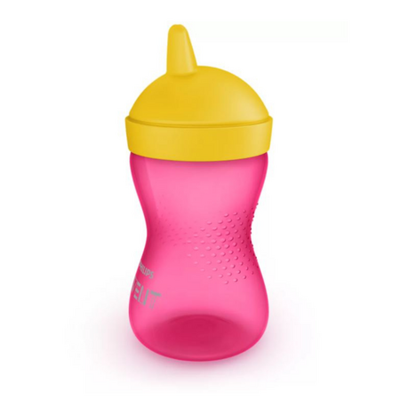 Cana cu tetina dura Philips Avent, +18 luni, roz, 300 ml, SCF804/04, Philips 497921