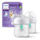 Set 2 biberoane Philips Avent Natural Response cu dispozitiv anticolici AirFree, 0-3 luni, 2x125 ml, SCY670/02, Philips 723742