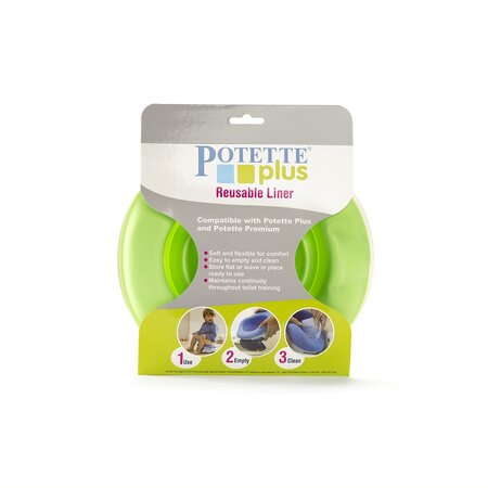 Liner reutilizabil din silicon, Verde, Potette Plus 549587