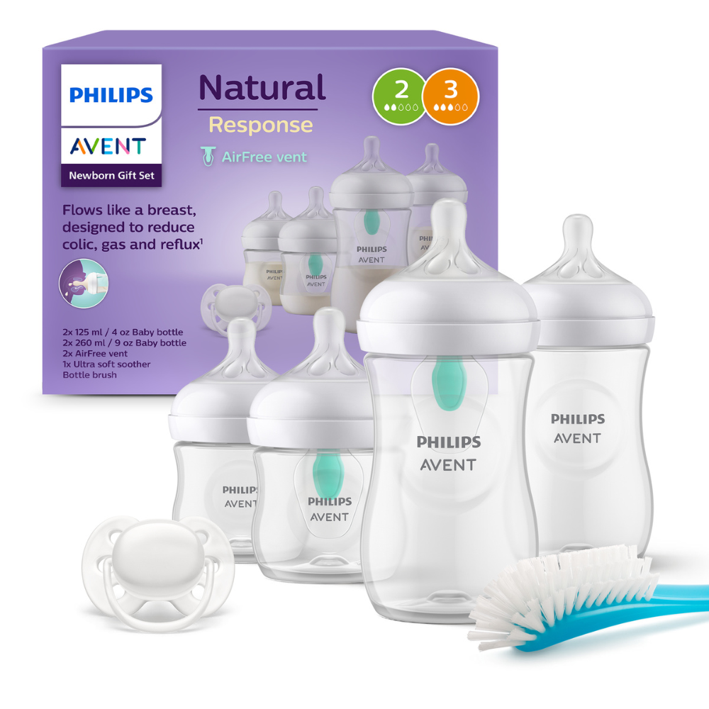 Set de biberoane Philips Avent Natural Response, 0-6 luni, SCD657/11, Philips