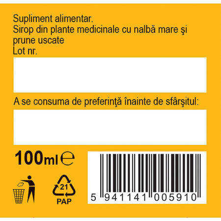 Laxativ sirop miere cu propolis, 100 ml, Fares 721152