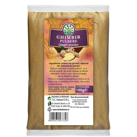 Ghimbir pulbere, 100 g, Herbal Sana