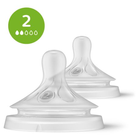 Tetina Philips Avent Natural Response, 0 luni+, debit 2, 2 bucati,  SCY962/02, Philips 723675