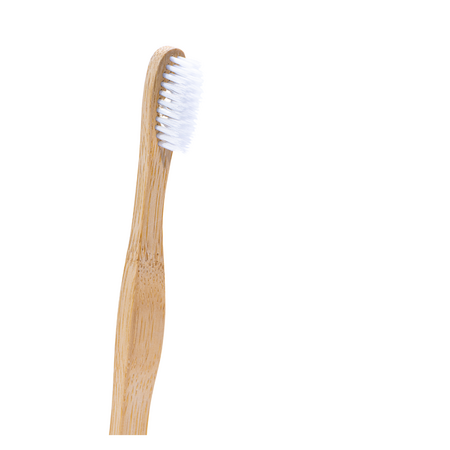Periuta de dinti din bambus, Soft, Alb, 15 ani+, 1 bucata, Gingia 641415