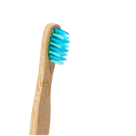 Periuta de dinti din bambus Kids, Soft, Albastru-Verde, 3-12 ani, 1 bucata, Gingia 641423