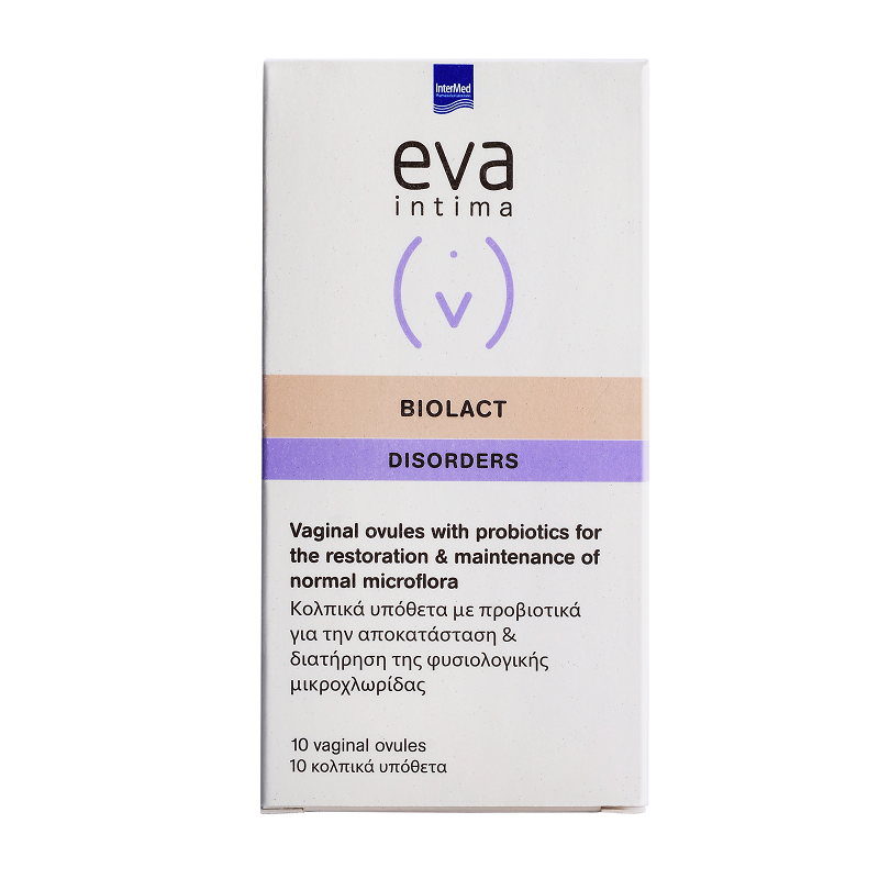 Ovule vaginale cu probiotice, 10 bucati, Eva Intima