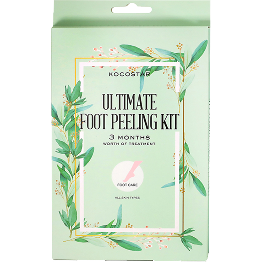 Set de masti pentru picioare Foot Peeling + Foot Cleansing, 3 bucati + 3 bucati, Kocostar