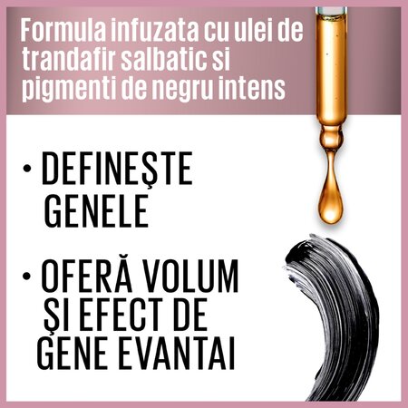 Mascara pentru volum si gene definite Lash Sensational, Intense Black, 9.5 ml, Maybelline 549964