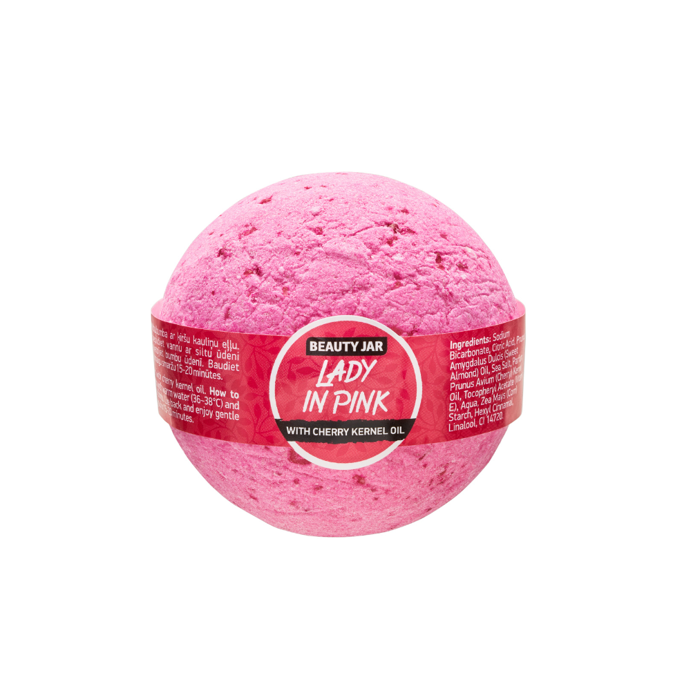 Bila de baie cu ulei din samburi de cirese Lady in Pink, 150 g, Beauty Jar