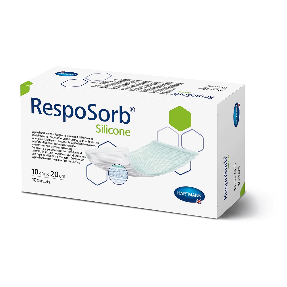 Pansament RespoSorb Silicone, 10 x 20cm, 10 bucati, Hartmann