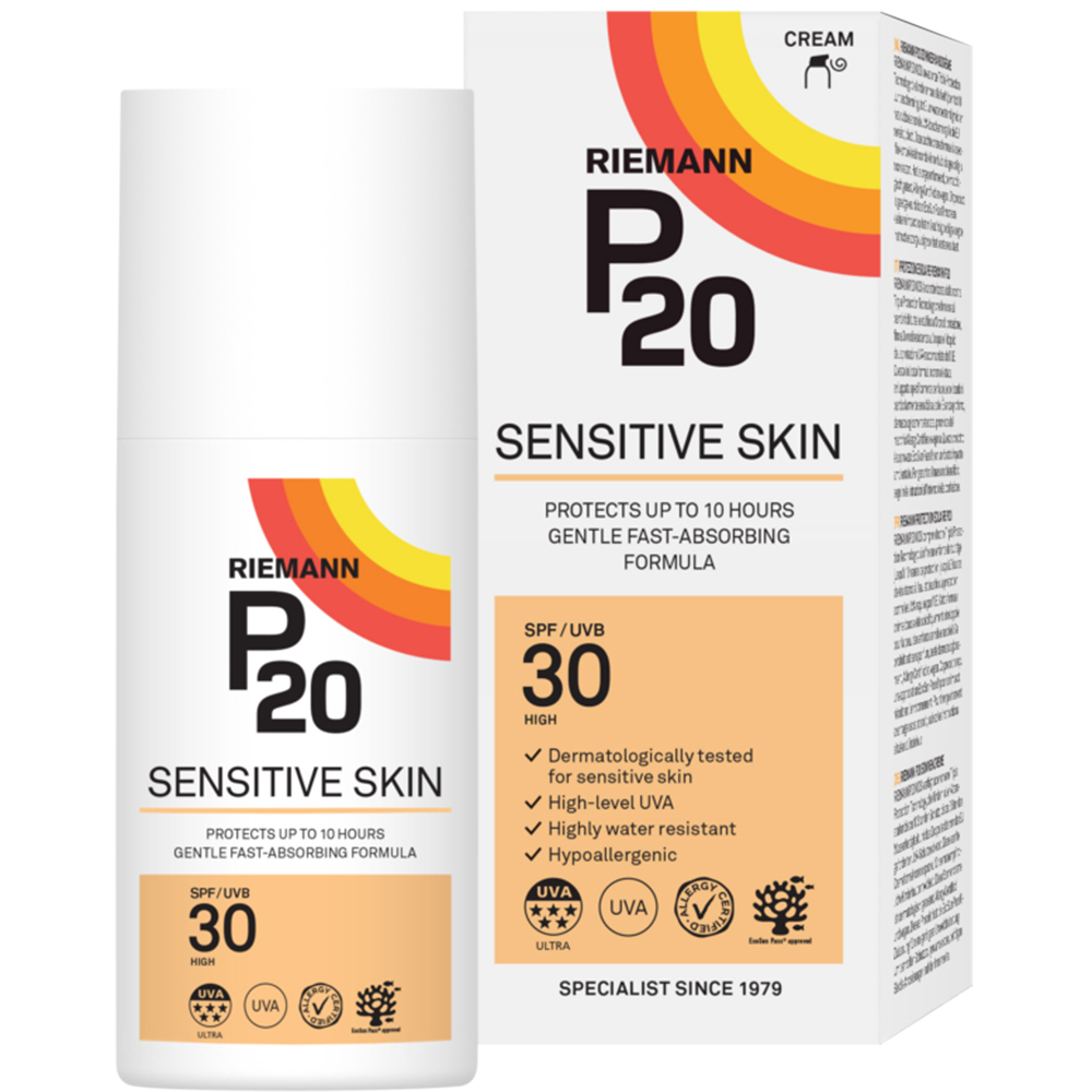 Crema de fata si corp cu factor de protectie SPF 30 Sensitive, 200 ml, Riemann P20