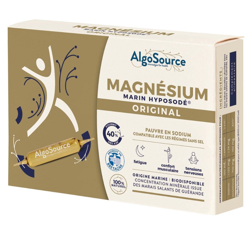 Magneziu marin hyposodic original, 20 fiole, Algosource