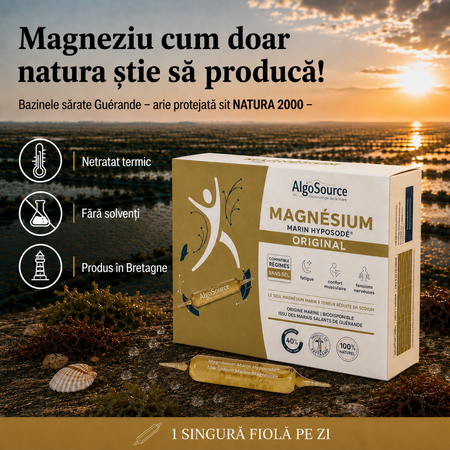 Magneziu marin hyposodic original, 20 fiole, Algosource 812021