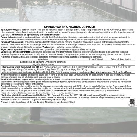 Spirulysat original, 20 fiole, Algosource 758636