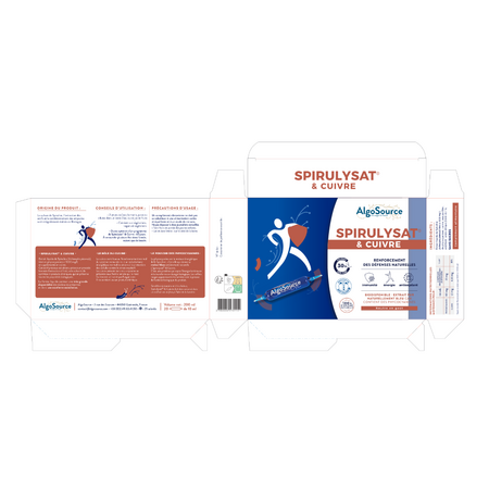 Spirulysat si Cupru, 20 fiole, Algosource 758646