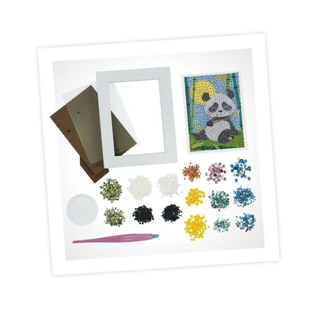 Set de creatie Glitters Panda, + 7 ani, Buki 550182