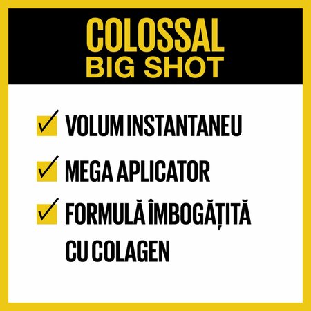 Mascara The Colossal Big Shot, 9.5 ml, Maybelline 550260