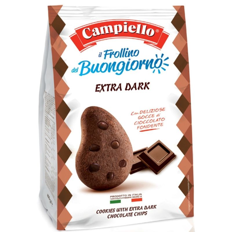 Biscuiti cu ciocolata neagra, 400 g, Campiello