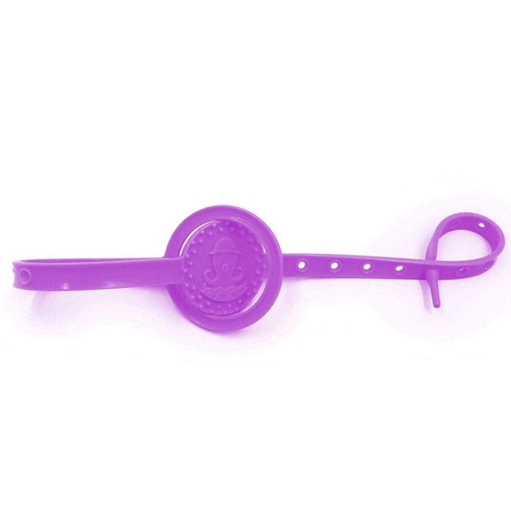 Suport universal din silicon pentru biberoare si jucarii, Purple, Mombella