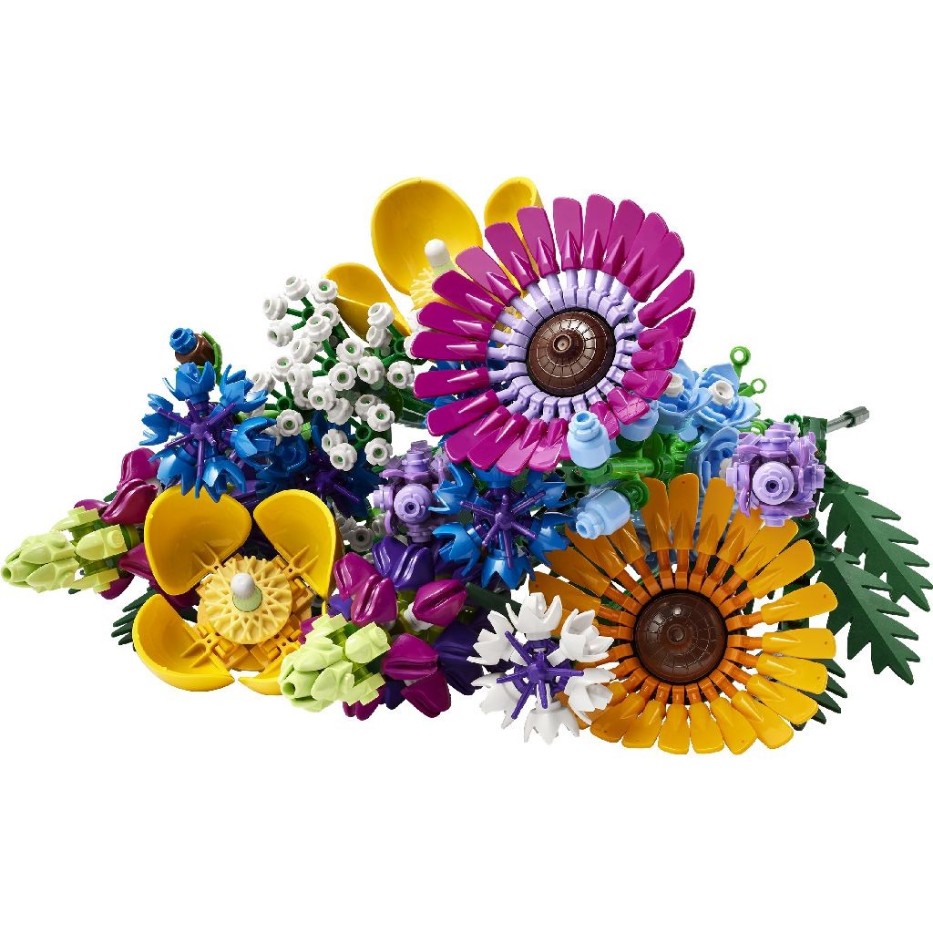 Buchet cu flori de camp Lego Icons, +18 ani, 939 de piese, Lego