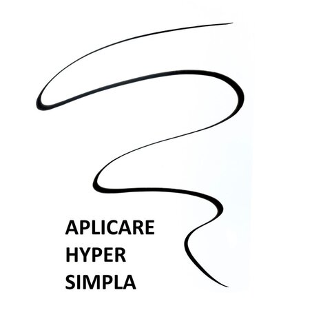 Tus lichid cu aplicator pensula Hyper Easy, 0.6g, Black, Maybelline 550473