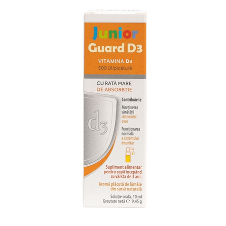 Junior Guard D3 solutie orala, 500UI, 10 ml, Magna Pharm 664348