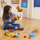 Set 80 cuburi de construit senzoriale Bristle Blocks, Albastru, 2 ani+, Battat 819435