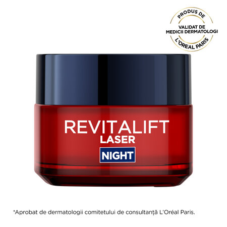 Crema antirid de noapte cu tripla actiune Revitalift Laser, 50 ml, Loreal Paris 713032