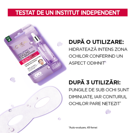 Masca servetel cu serum pentru ochi Revitalift Filler + Hyaluronic Acid, 11 g, Loreal Paris 551138