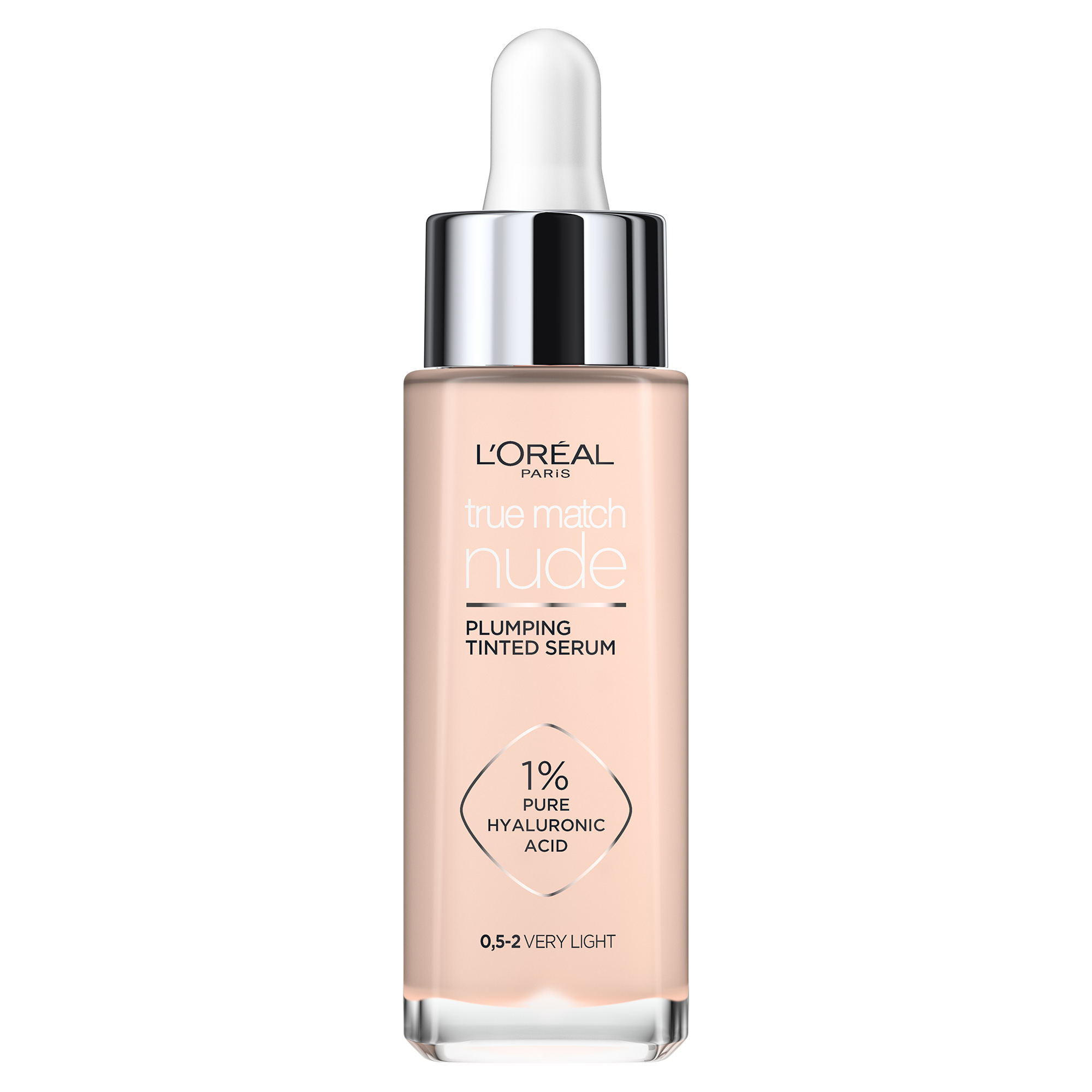 Serum redensificator infuzat cu pigmenti True Match Nude, 0,5-2 Very Light, 30 ml, Loreal Paris