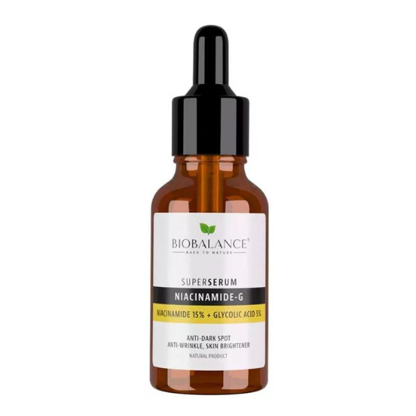 Super Serum Niacinamide-G cu Niacinamide 15% + Acid Glicolic 5%, 30 ml, Bio Balance