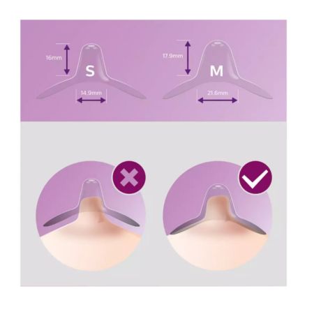Protectoare pentru mamelon Philips Avent, marimea M, 2 bucati, SCF153/03, Philips 497426
