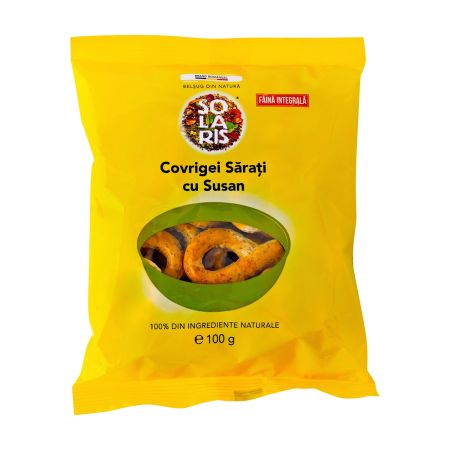 Covrigei sarati cu susan, 100 g, Solaris