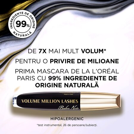 Mascara pentru volum si alungire Volume Million Lashes, Balm Noir, 8.9 ml, Loreal Paris 551411