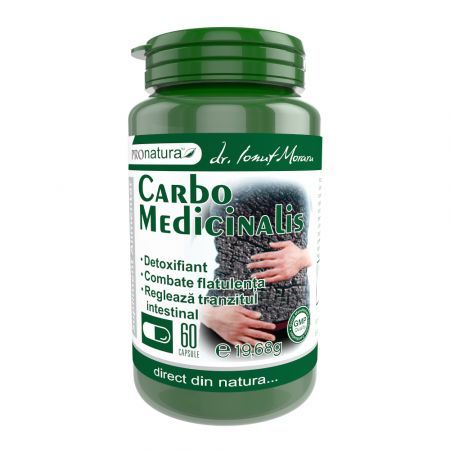 Carbo medicinalis, 60 capsule, Pro Natura