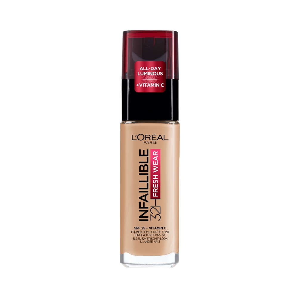 Fond de ten rezistent la transfer Infaillible 32H Fresh Wear, 140 Golden Beige, 30 ml, Loreal Paris