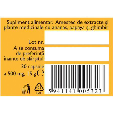 Digestie usoara, 30 capsule, Fares 720920