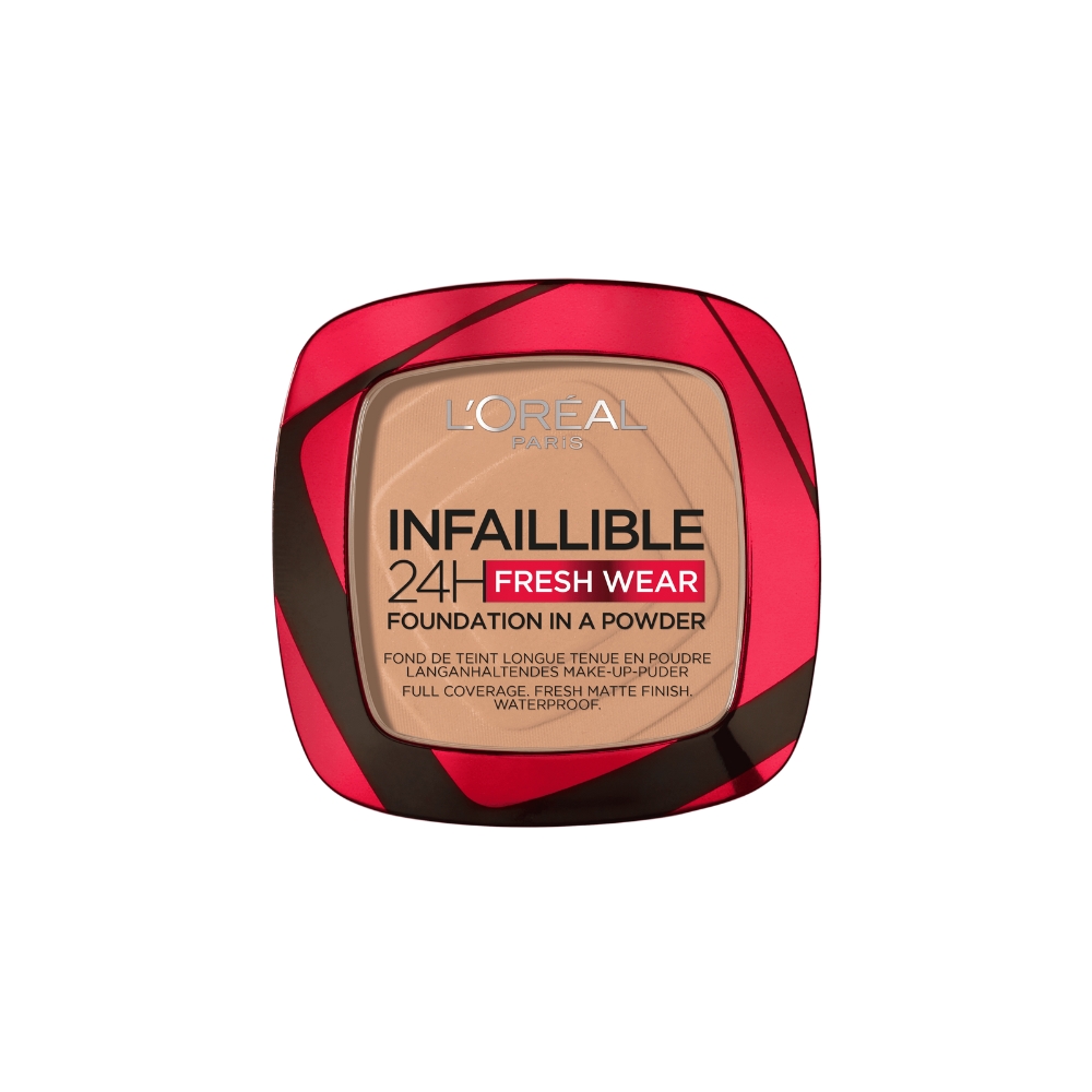 Pudra compacta Infaillible 24H Fresh Wear, 220 Sand, 9 g, Loreal Paris