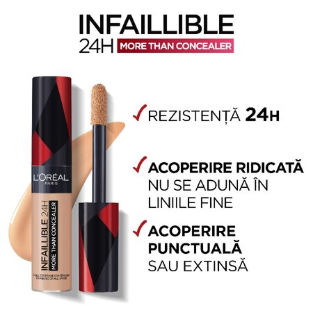Corector Infaillible 24H More Than Concealer, 327 Cashmere, 11 ml, Loreal Paris 551738