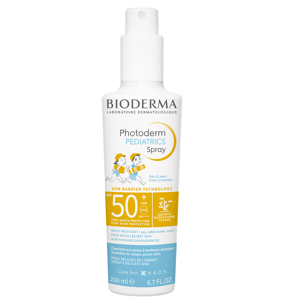 Spray protectie solara pentru copii SPF 50+ Photoderm Pediatrics, 200 ml, Bioderma