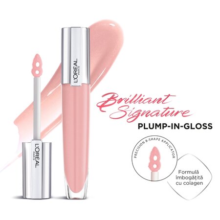 Luciu de buze Brilliant Signature Plump, 402 Soar, 7 ml, Loreal Paris 551976