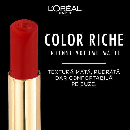 Ruj mat Color Riche Intense Volume Matte, 480 Le Plum Dominant, 1.8 g, Loreal Paris 552083