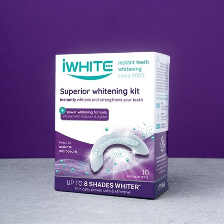 Kit pentru albirea si intarirea dintilor, 10 x 0.8 g, IWhite 552045