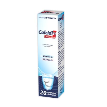 Calcidin, 600 mg, 20 comprimate efervescente, Zdrovit