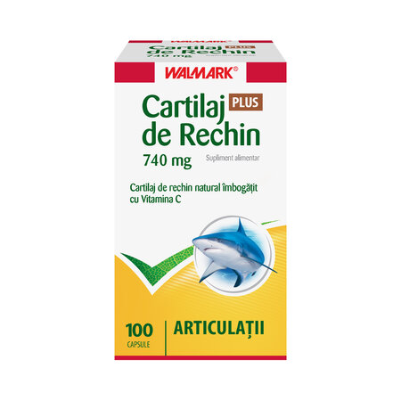Cartilaj de rechin cu Vitamina C 740 ml, 100 cps, Walmark