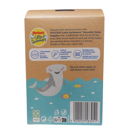 Scutec pentru inot refolosibil Little Swimmers, Nr. 3 - 4, 11 - 14 kg, Tropical, 1 buc, Huggies 799534