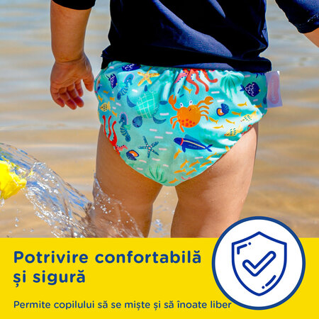 Scutec pentru inot refolosibil Little Swimmers, Nr. 5 - 6, +13 kg, Undersea, 1 bucata, Huggies 801108